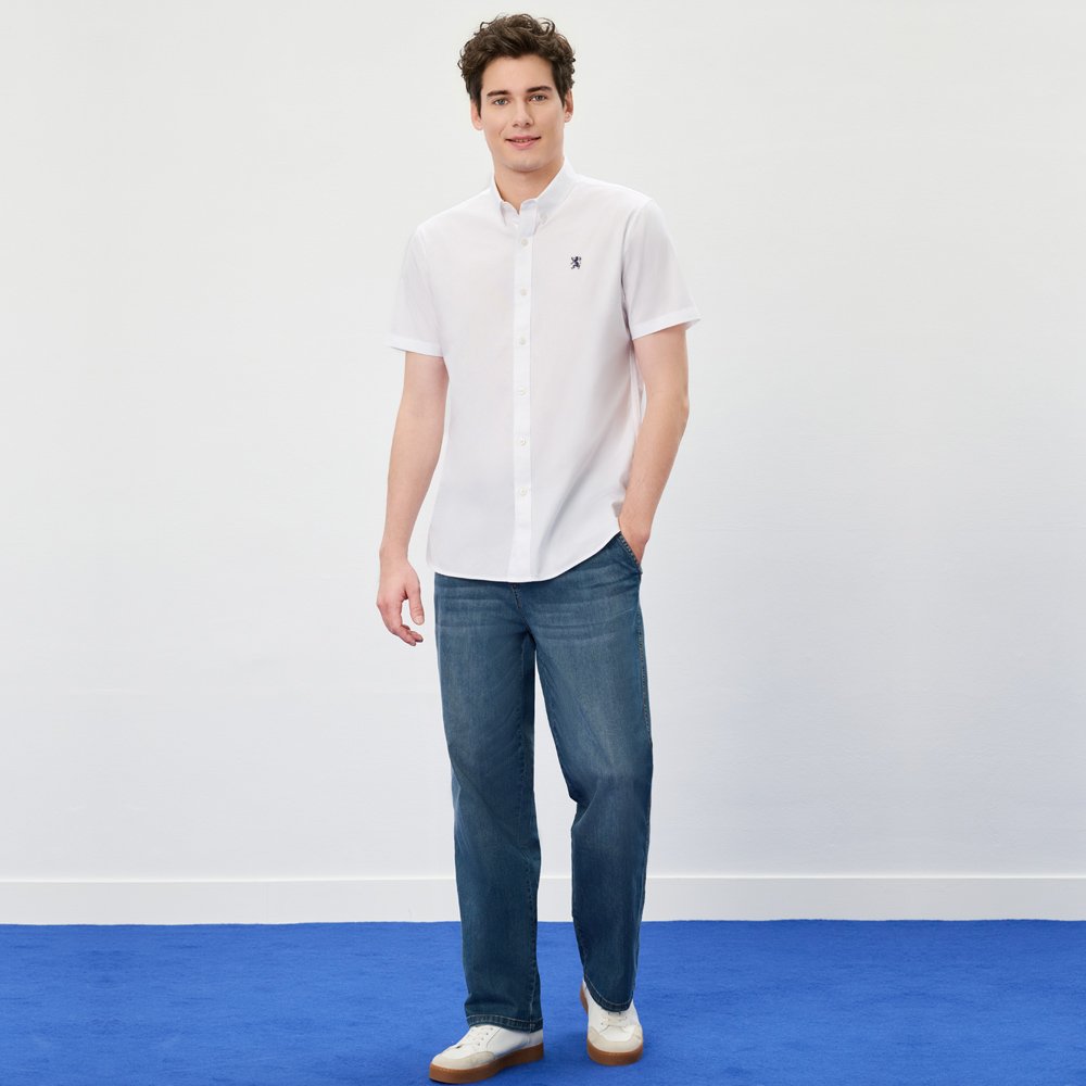 Men's Half Sleeve Oxford Shirt - Giordano Online