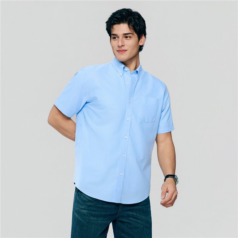 Men's Half Sleeve Wrinkle Free Shirt - Giordano Online