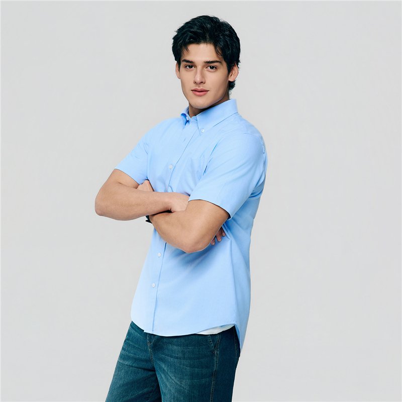 Men's Half Sleeve Wrinkle Free Shirt - Giordano Online