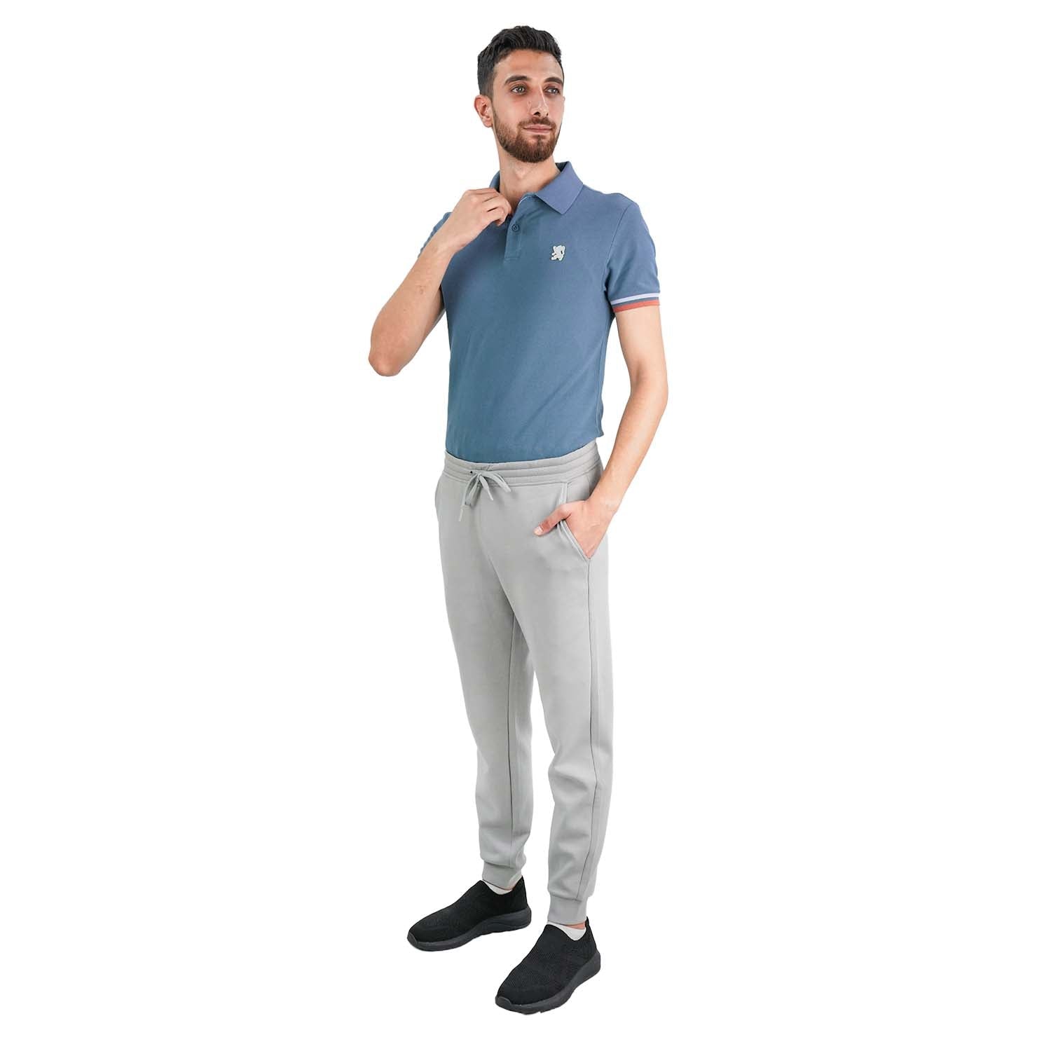 Men's Interlock Mid Rise Slim Taper Elastic Waist Pants - Giordano Online