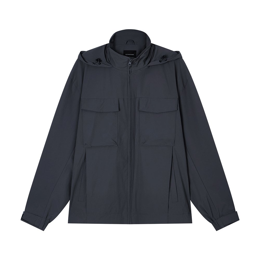 Men's Lightweight Embroidered Windbreaker Jacket - Giordano Online