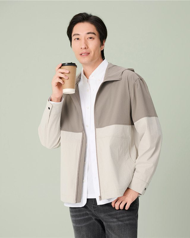 Men’s Lightweight Water‑Repellent Full‑Zip Windbreaker - Giordano Online