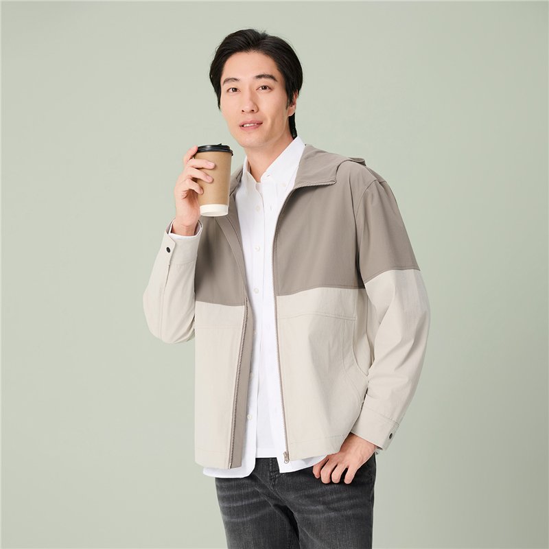 Men’s Lightweight Water‑Repellent Full‑Zip Windbreaker - Giordano Online