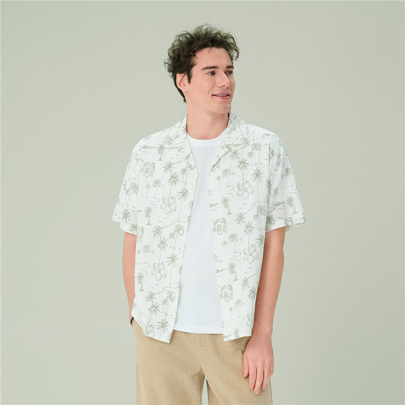Men's Linen Cotton Poplin Shirt - Giordano Online