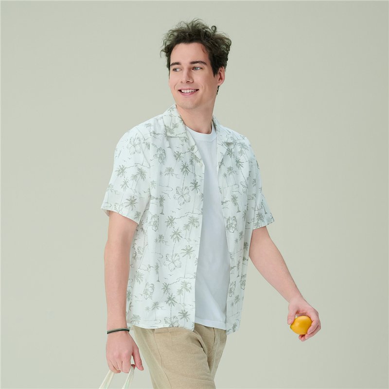 Men's Linen Cotton Poplin Shirt - Giordano Online