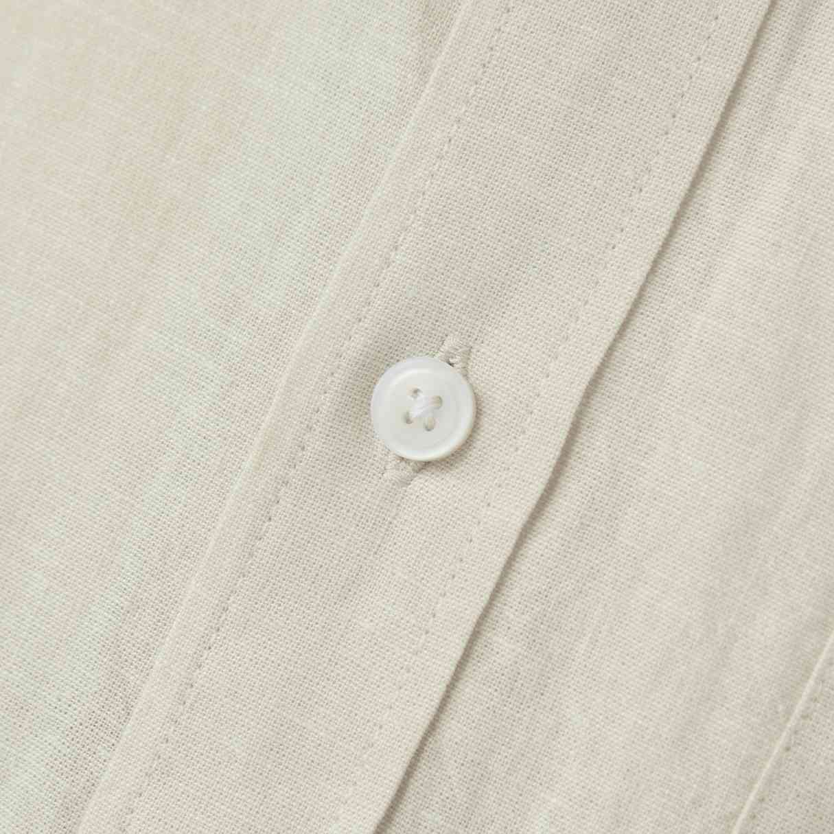 Men's Linen Cotton Poplin Short Sleeve Shirt - Brown - Giordano Online