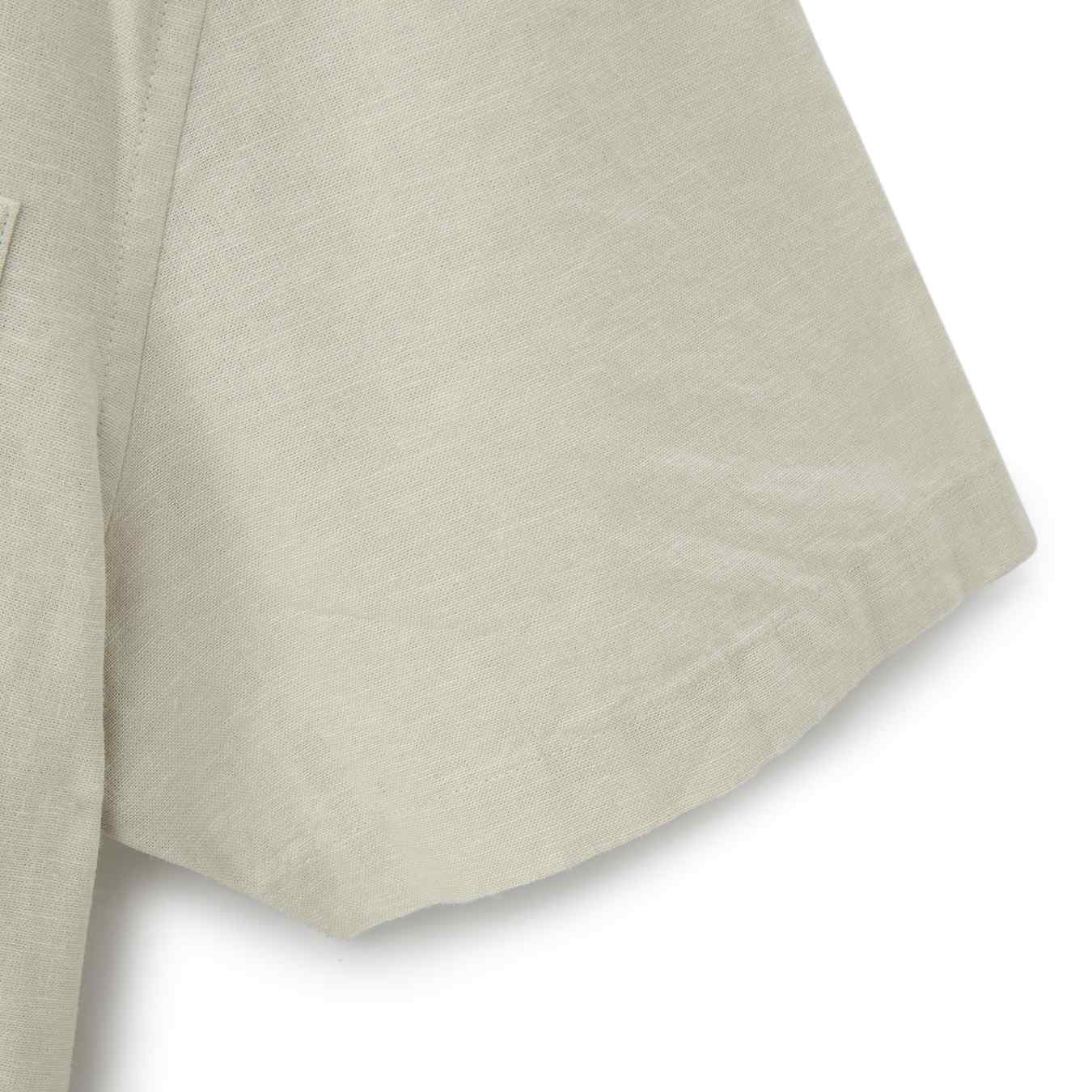 Men's Linen Cotton Poplin Short Sleeve Shirt - Brown - Giordano Online