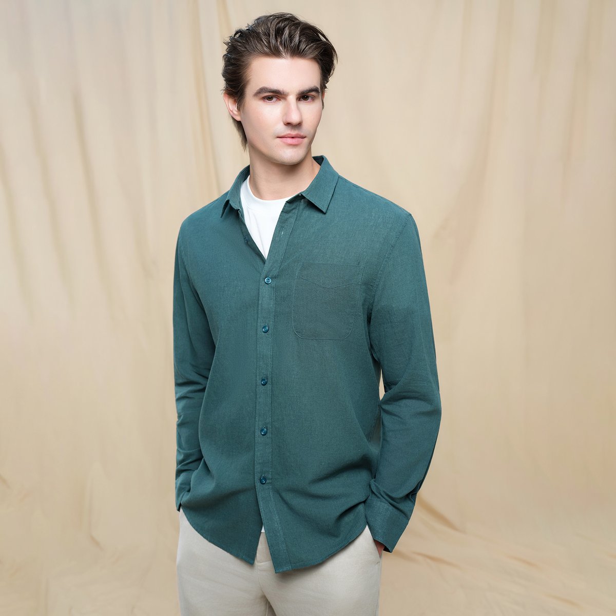 Men's Linen Shirt - Giordano Online