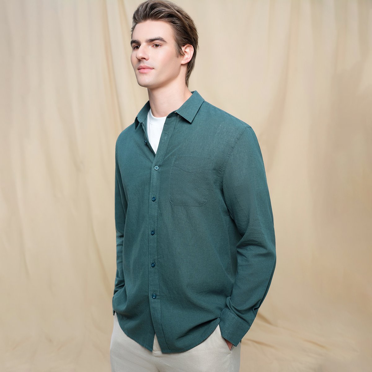 Men's Linen Shirt - Giordano Online
