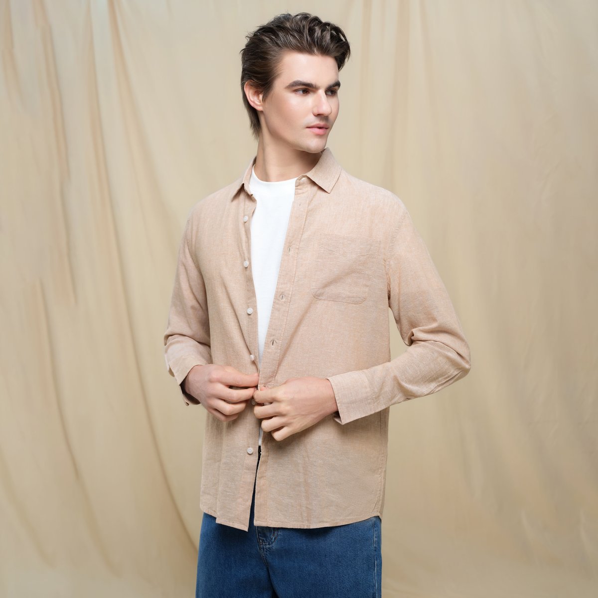Men's Linen Shirt - Giordano Online