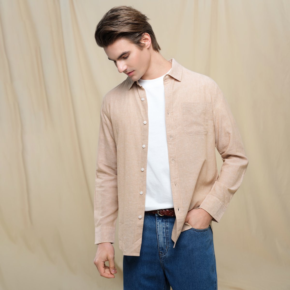 Men's Linen Shirt - Giordano Online