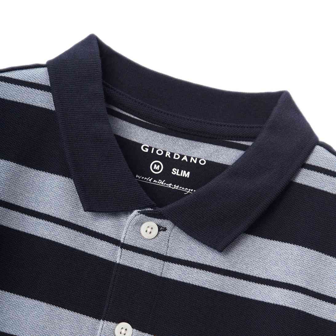 Men's Lion Embroidery Stripe Polo - Giordano