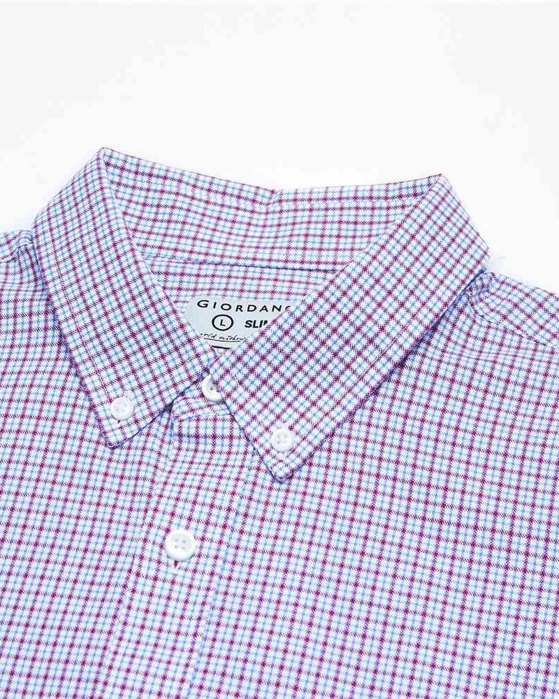 Men's Lion Oxford Slim Long Sleeve Shirt - Giordano Online