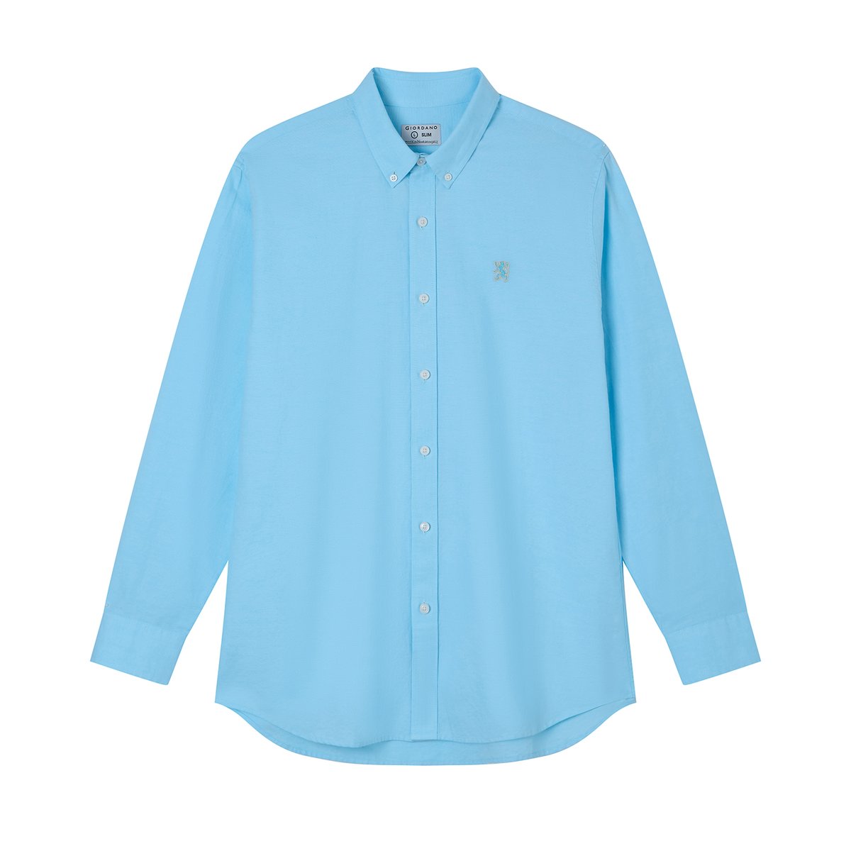 Men's Lion Oxford Slim Long Sleeve Shirt - Giordano Online