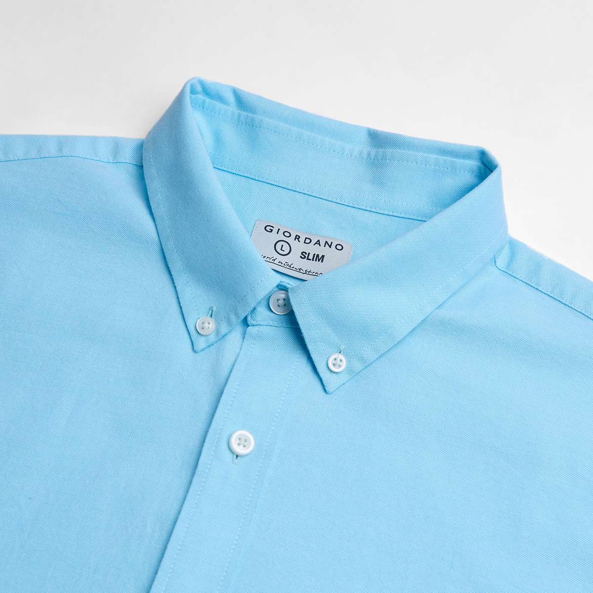 Men's Lion Oxford Slim Long Sleeve Shirt - Giordano Online