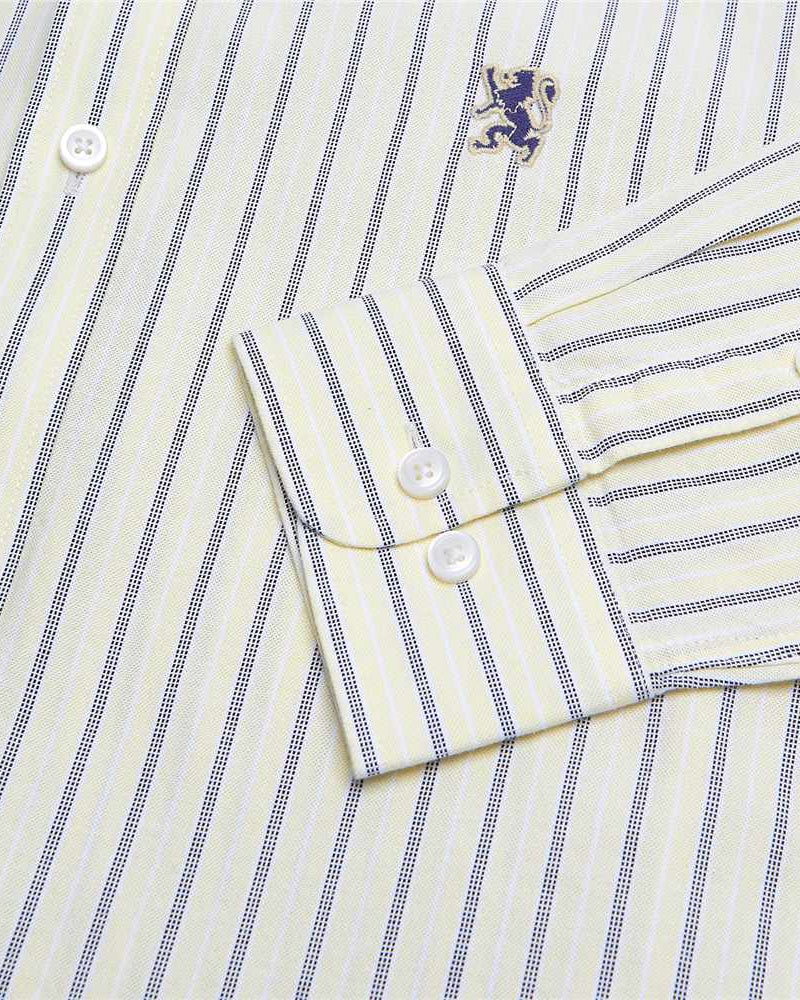 Men's Lion Oxford Slim Long Sleeve Shirt - Giordano Online
