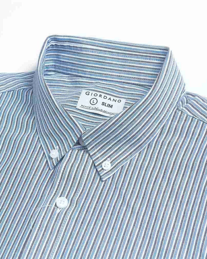 Men's Lion Oxford Slim Long Sleeve Shirt - Giordano Online