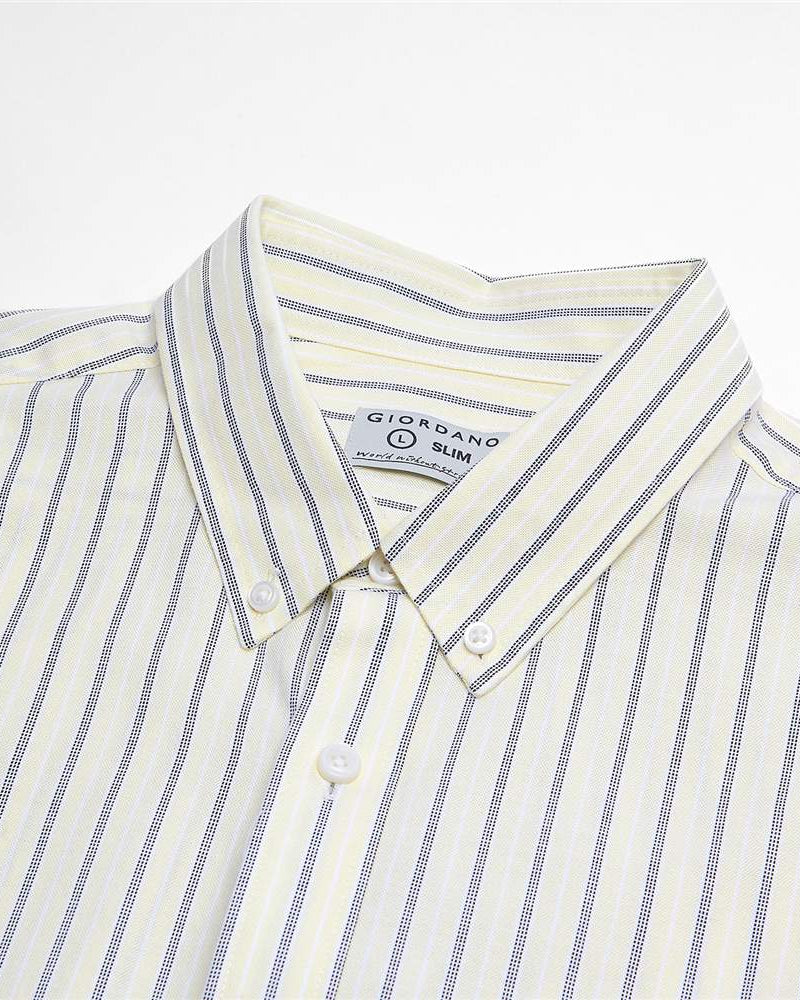 Men's Lion Oxford Slim Long Sleeve Shirt - Giordano Online