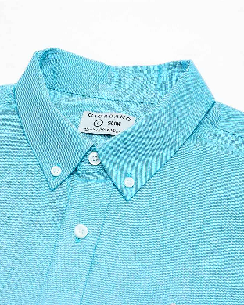 Men's Lion Oxford Slim Long Sleeve Shirt - Giordano Online