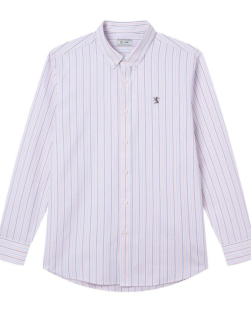 Men's Lion Oxford Slim Long Sleeve Shirt - Giordano Online