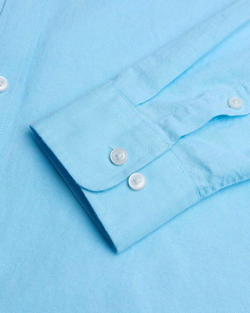 Men's Lion Oxford Slim Long Sleeve Shirt - Giordano Online