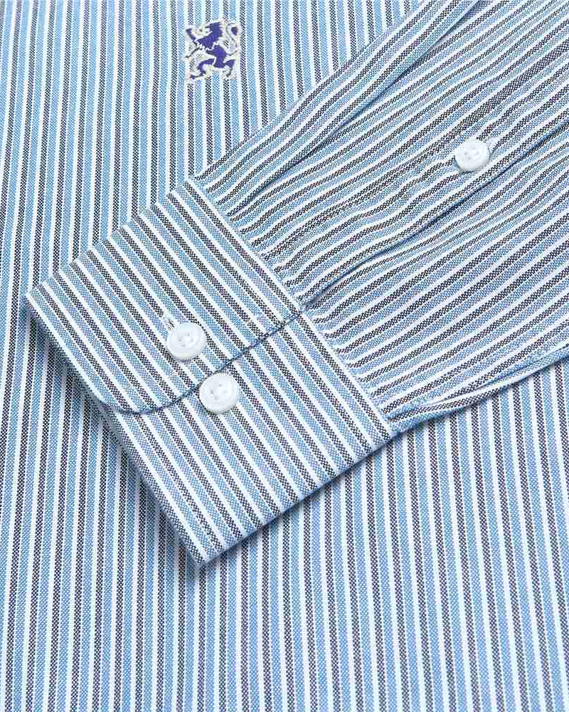 Men's Lion Oxford Slim Long Sleeve Shirt - Giordano Online