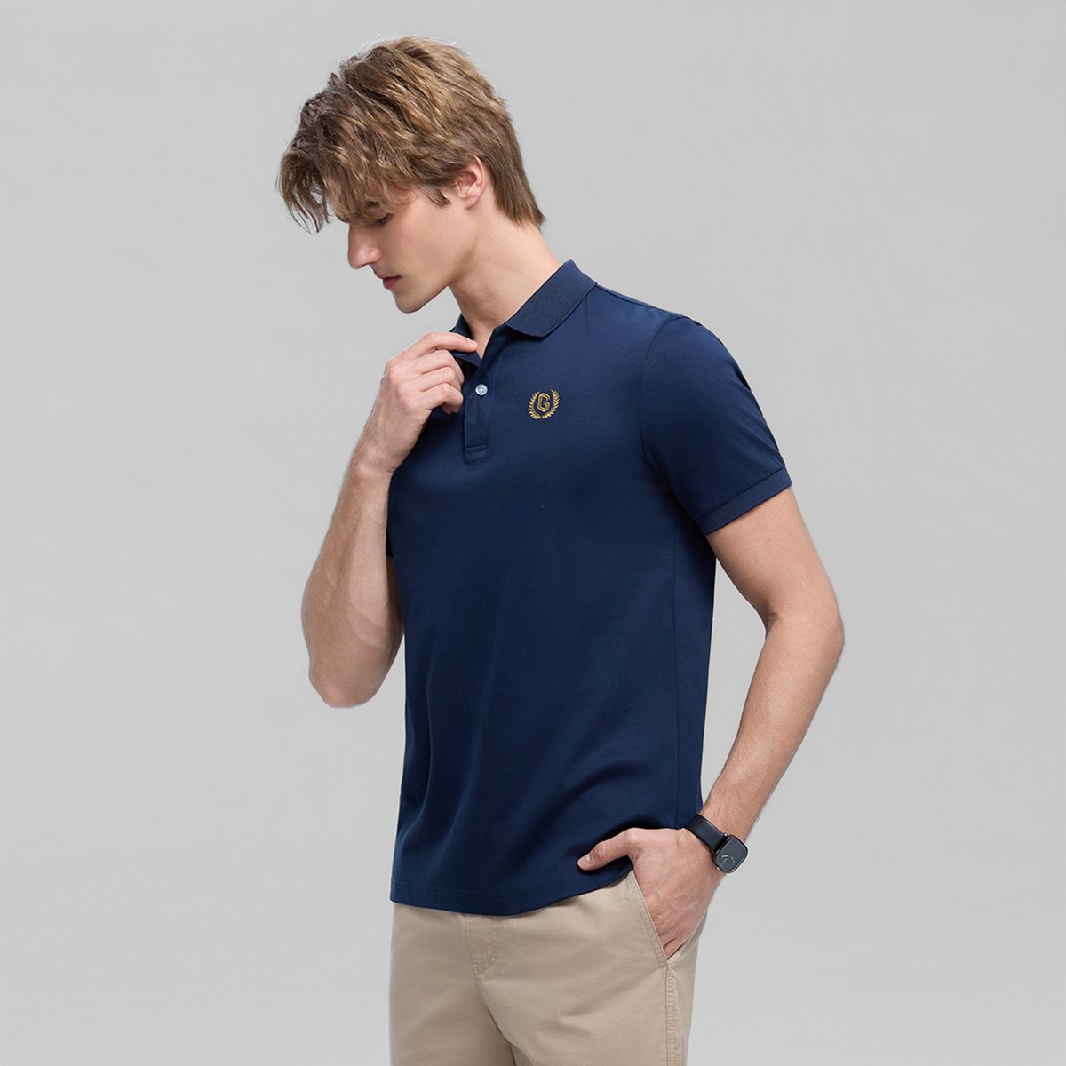 Men’s Liquid Touch Slim Fit Cotton Interlock Polo - Giordano Online