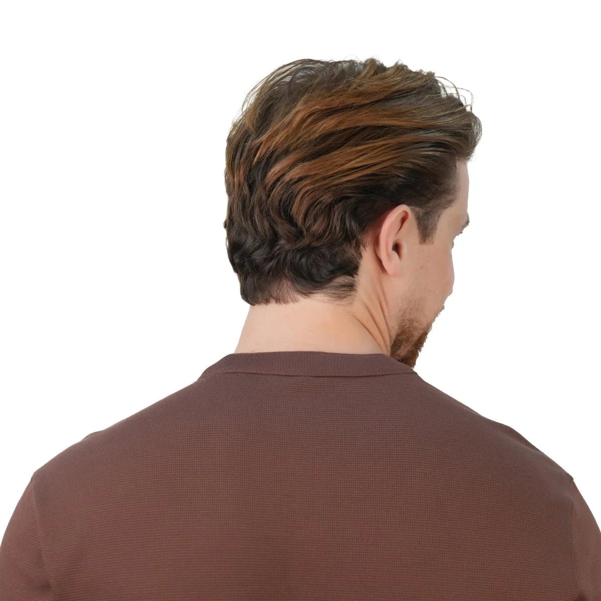 Men's Long Sleeve Stretch Waffle Henley Tee - Giordano Online