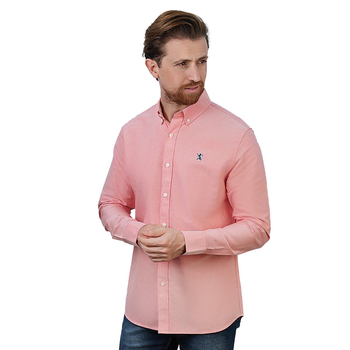 Men's Oxford Long Sleeve Shirt - Giordano Online