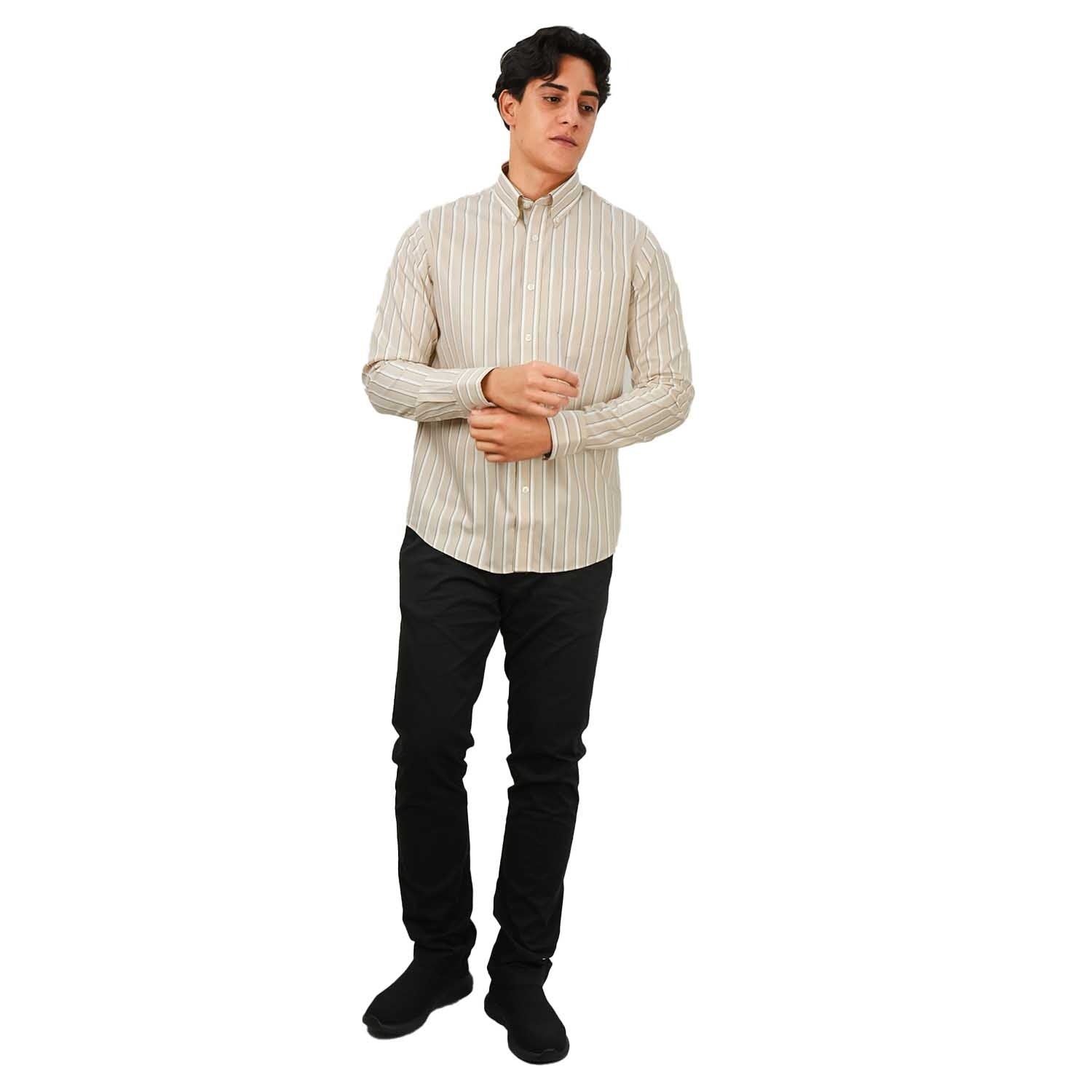 Men's Oxford Long Sleeve Shirt - Giordano Online
