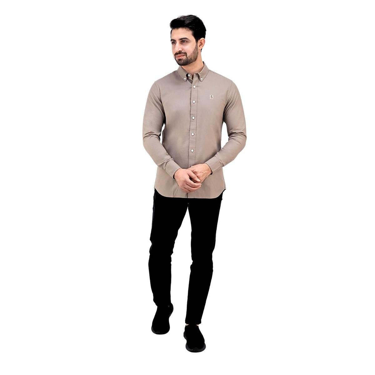Men's Oxford Long Sleeve Shirt - Giordano Online