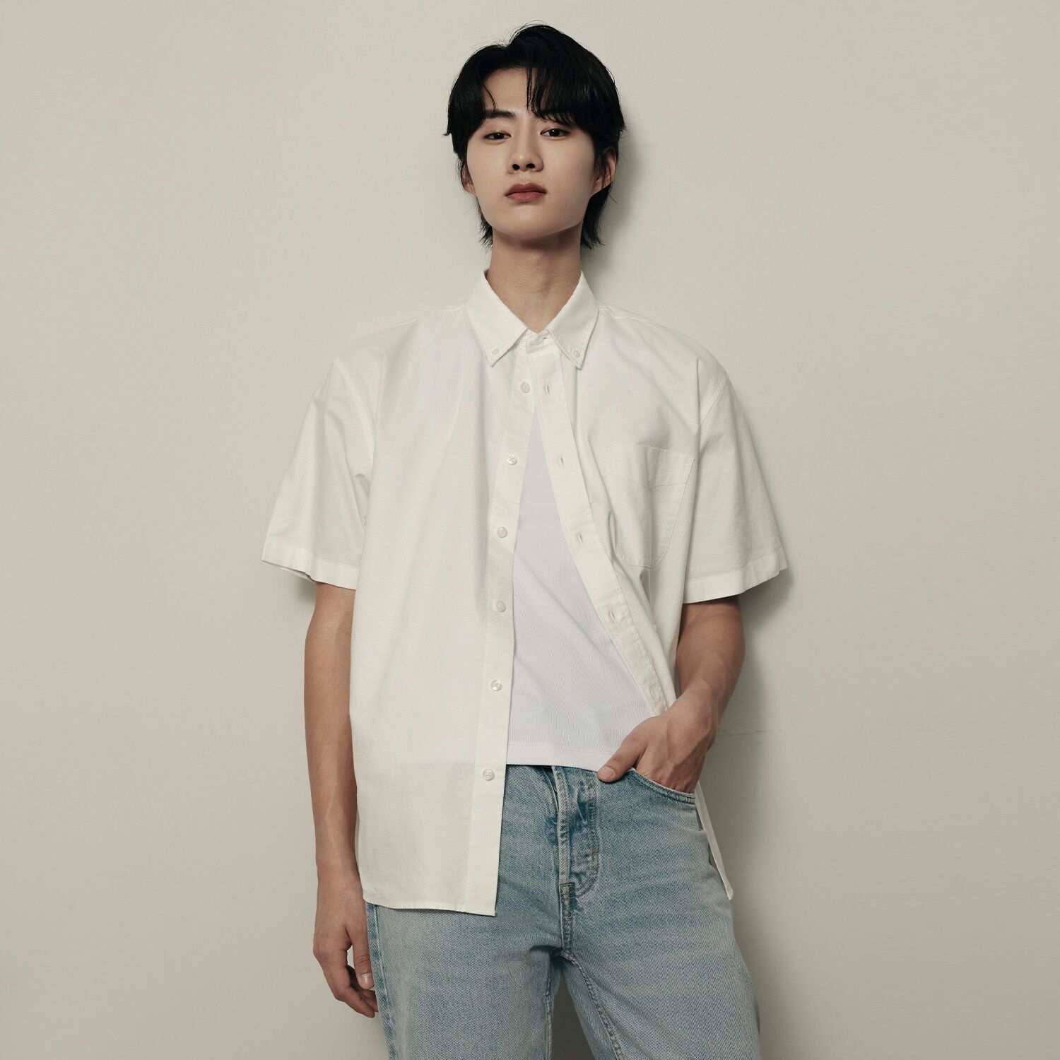 Men’s Oxford Short Sleeve Shirt | Korea Collection - Giordano