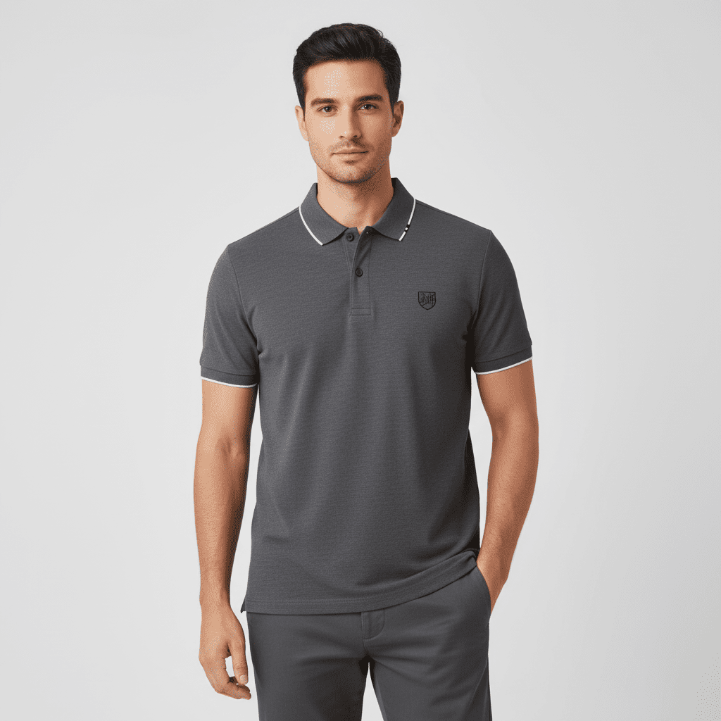 Men's Pique Flat Knit Collar Polo - Giordano Online