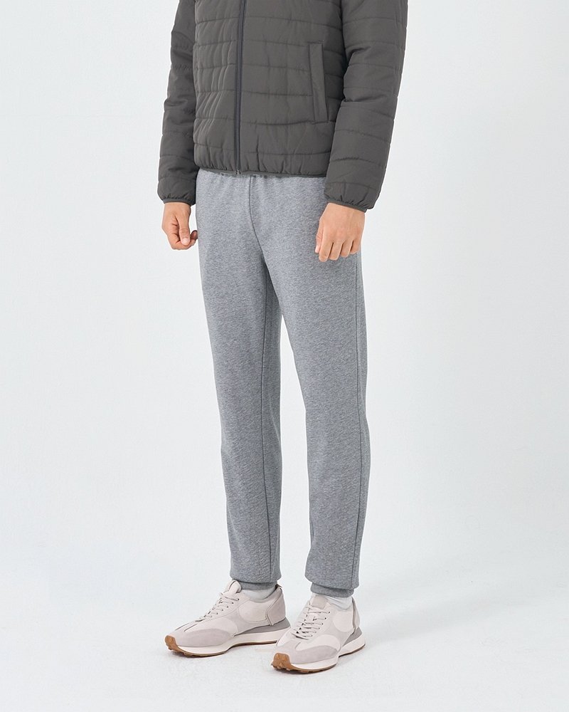 Men's Regular Fit French Terry Knit Joggers - Grey - Giordano Online