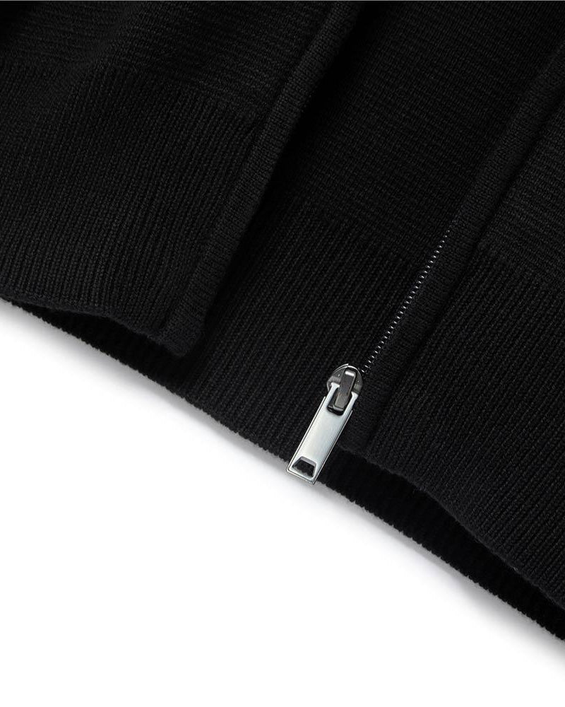 Men's Regular Fit Texture Stitch Mock Neck Full Zip Cardigan - Giordano Online