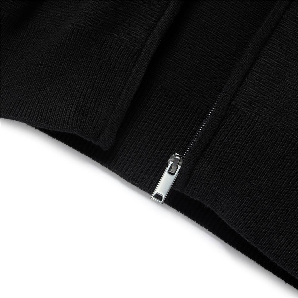 Men's Regular Fit Texture Stitch Mock Neck Full Zip Cardigan - Giordano Online