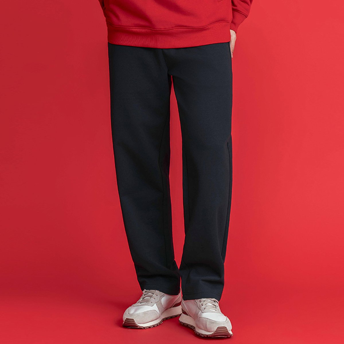 Men’s Regular Straight Interlock Elastic Waist Jogger - Blue - Giordano Online