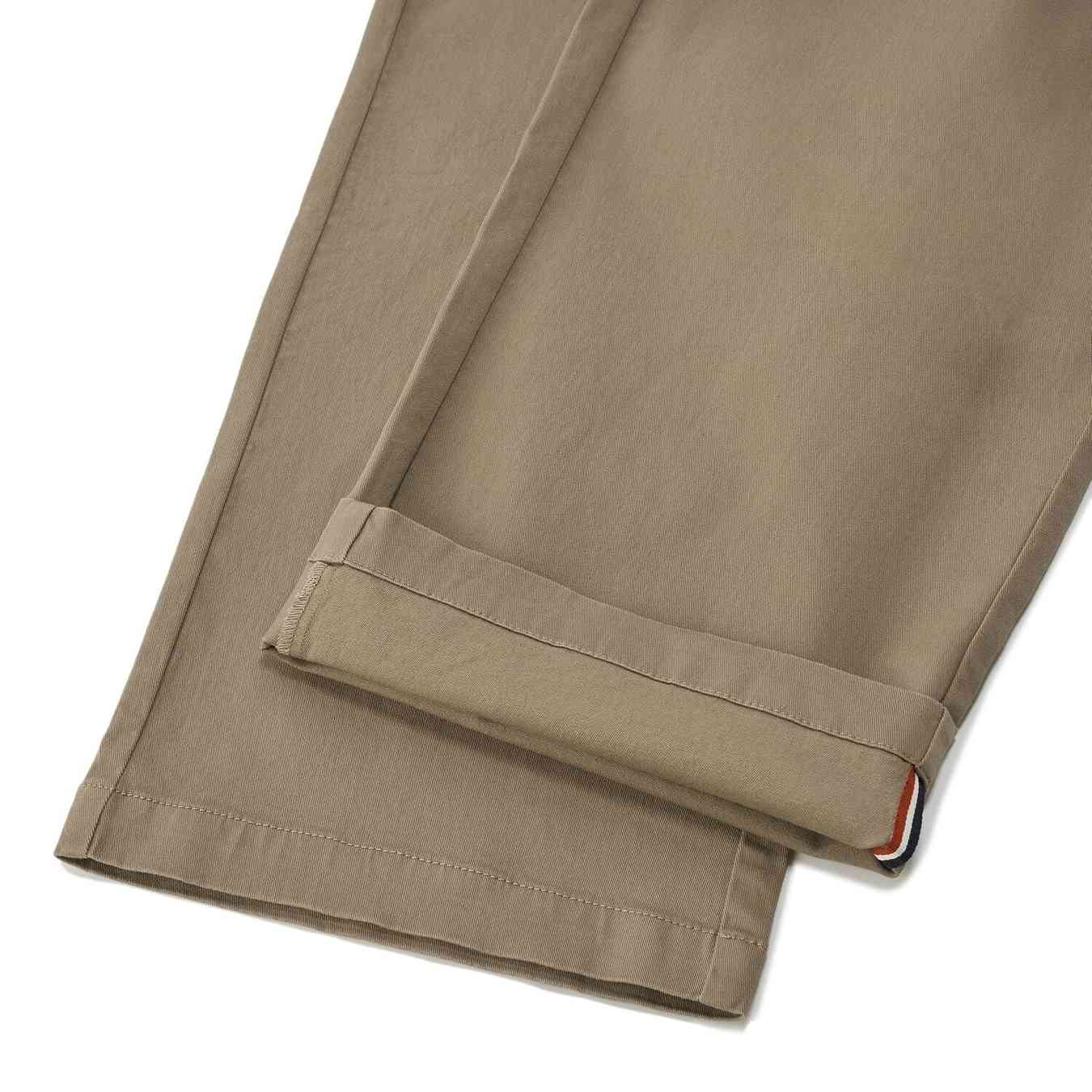 Men's Relax Straight Stretch Twill Khakis - Khaki - Giordano