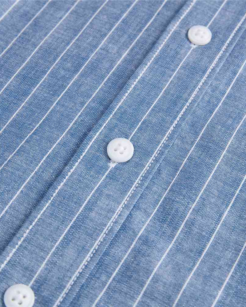 Men's Relaxed Fit Cotton Chambray Shirt - Giordano Online