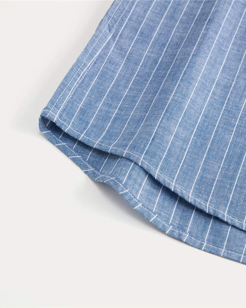 Men's Relaxed Fit Cotton Chambray Shirt - Giordano Online