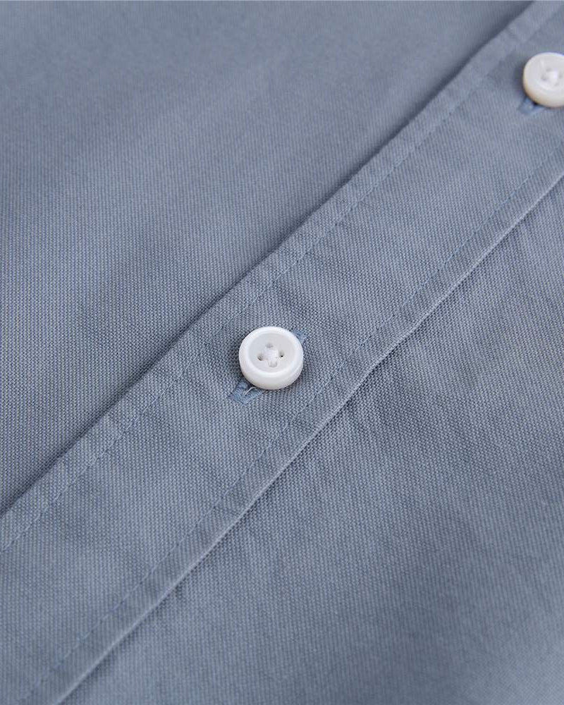 Men's Relaxed Fit Lyocell - Cotton Embroidered Shirt - Giordano Online