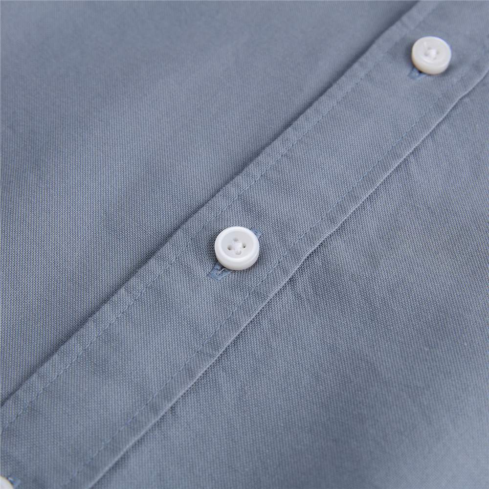 Men's Relaxed Fit Lyocell - Cotton Embroidered Shirt - Giordano Online