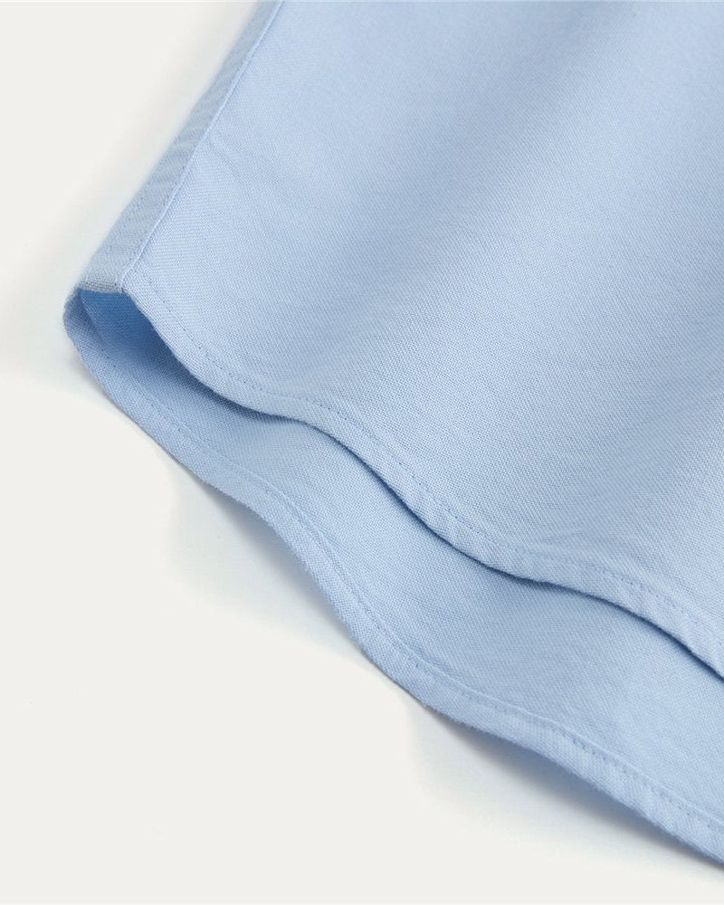 Men's Relaxed Fit Lyocell - Cotton Embroidered Shirt - Giordano Online