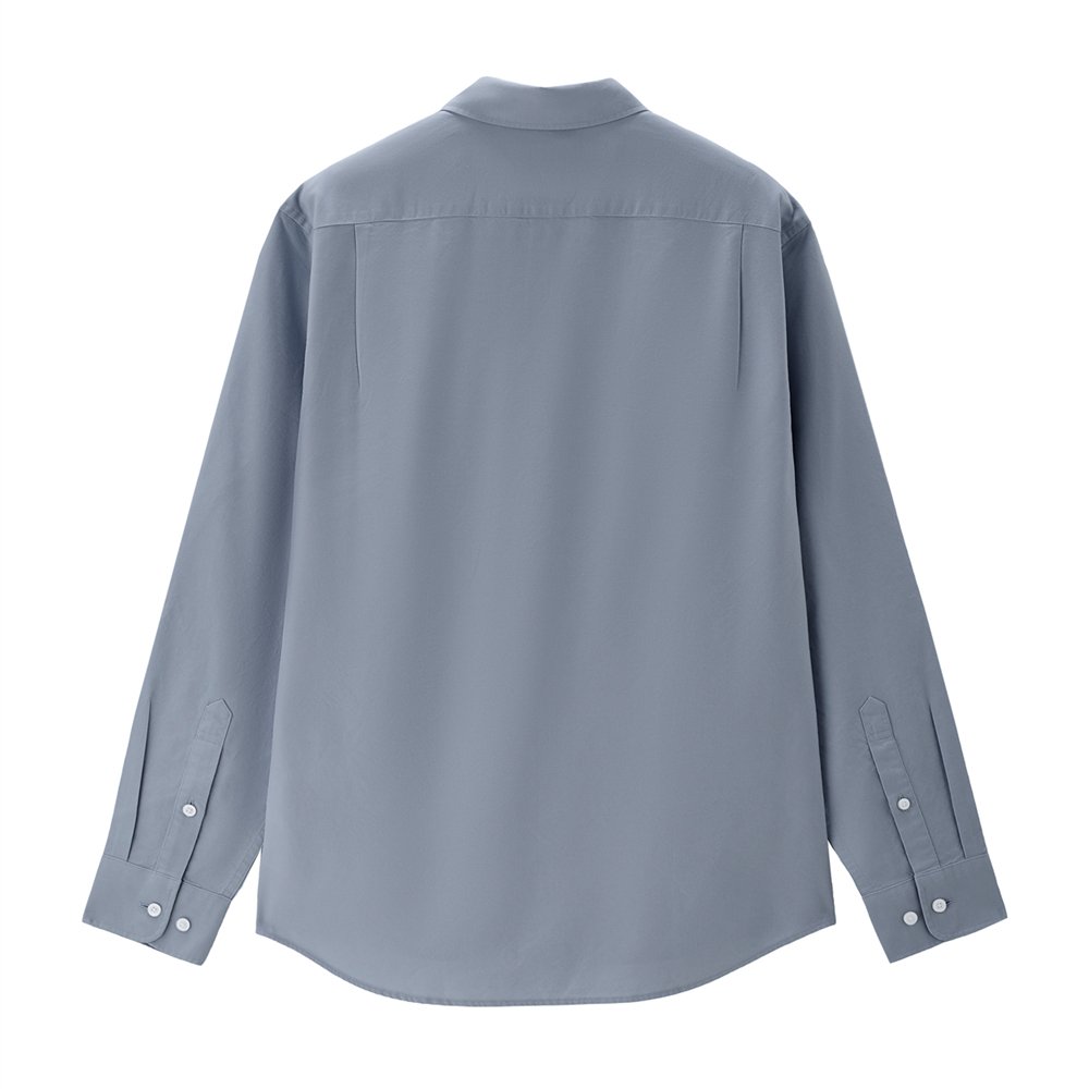 Men's Relaxed Fit Lyocell - Cotton Embroidered Shirt - Giordano Online