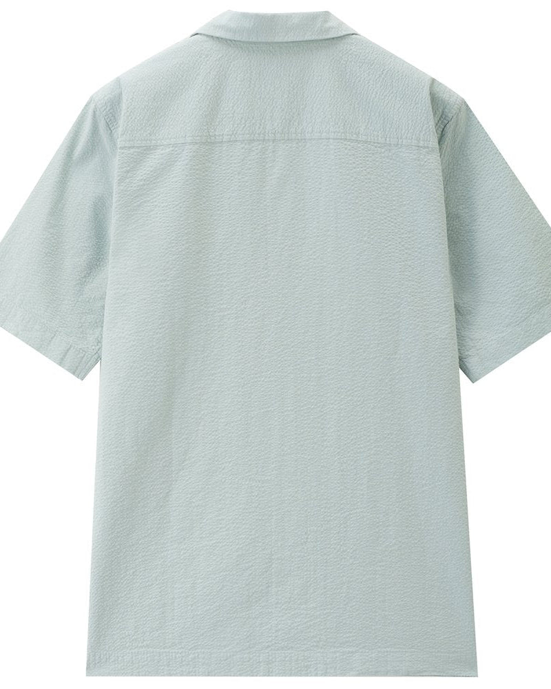 Men's Seersucker Half Sleeve Shirt - Giordano Online