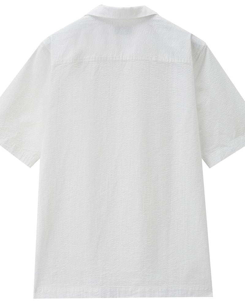 Men's Seersucker Half Sleeve Shirt - Giordano Online
