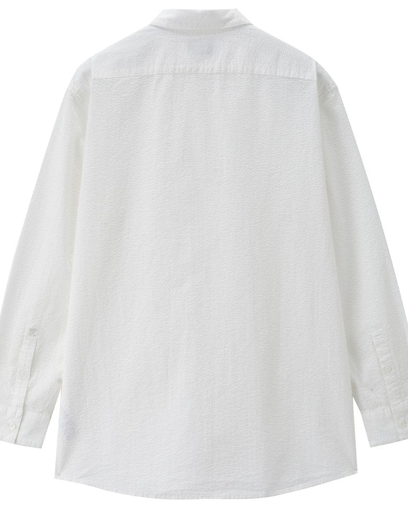 Men's Seersucker Relax Fit Shirt - Giordano Online