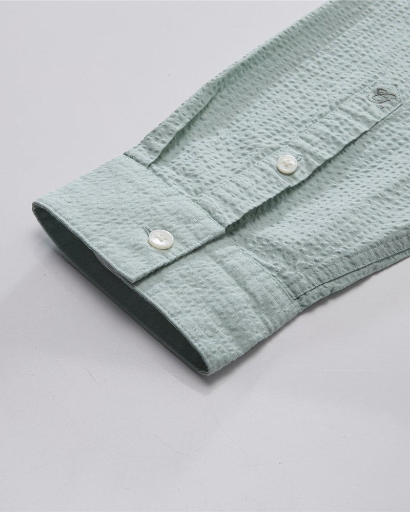 Men's Seersucker Relax Fit Shirt - Giordano Online