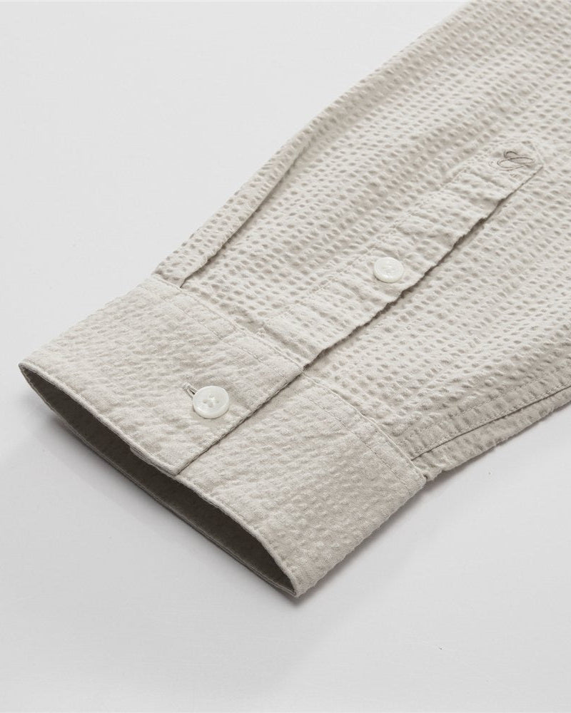 Men's Seersucker Relax Fit Shirt - Giordano Online