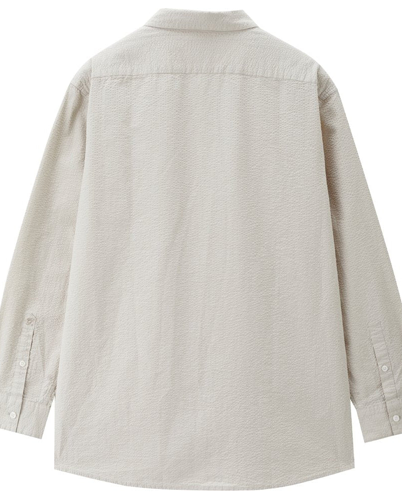 Men's Seersucker Relax Fit Shirt - Giordano Online